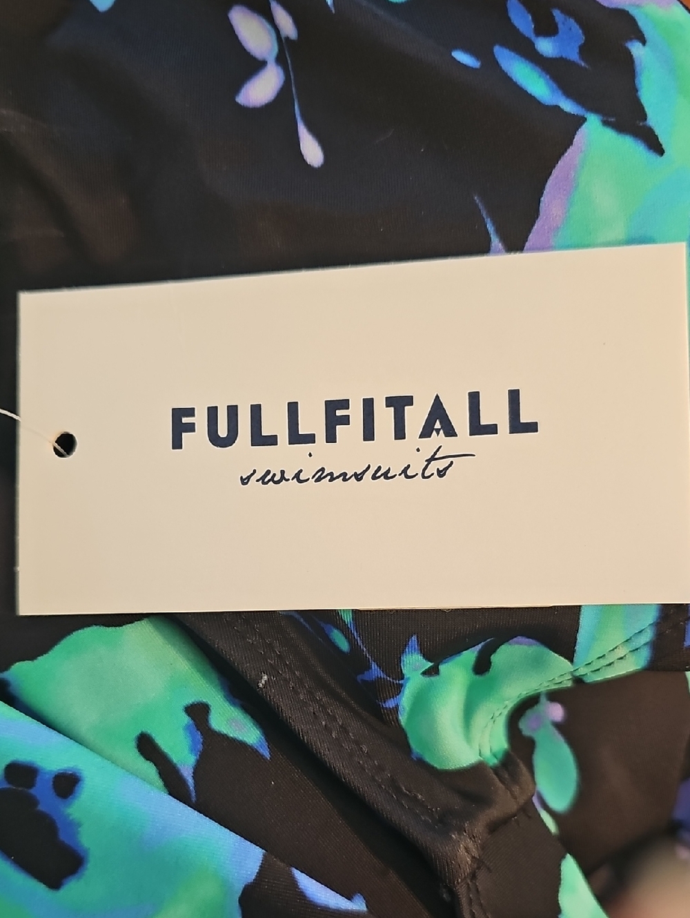 NWT Fullfitall Blue Poppies Flared Tankini Top - Plus Size 20 - Picture 9 of 9